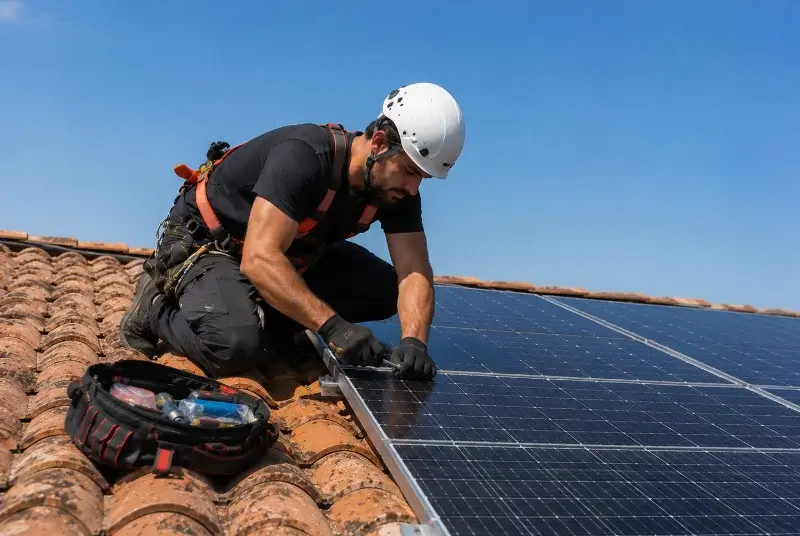 Maintenance et monitoring de panneaux solaires au Bourguet