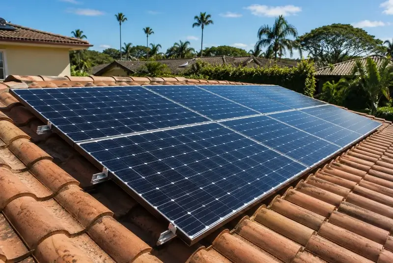 Installation de panneaux solaires au Bourguet